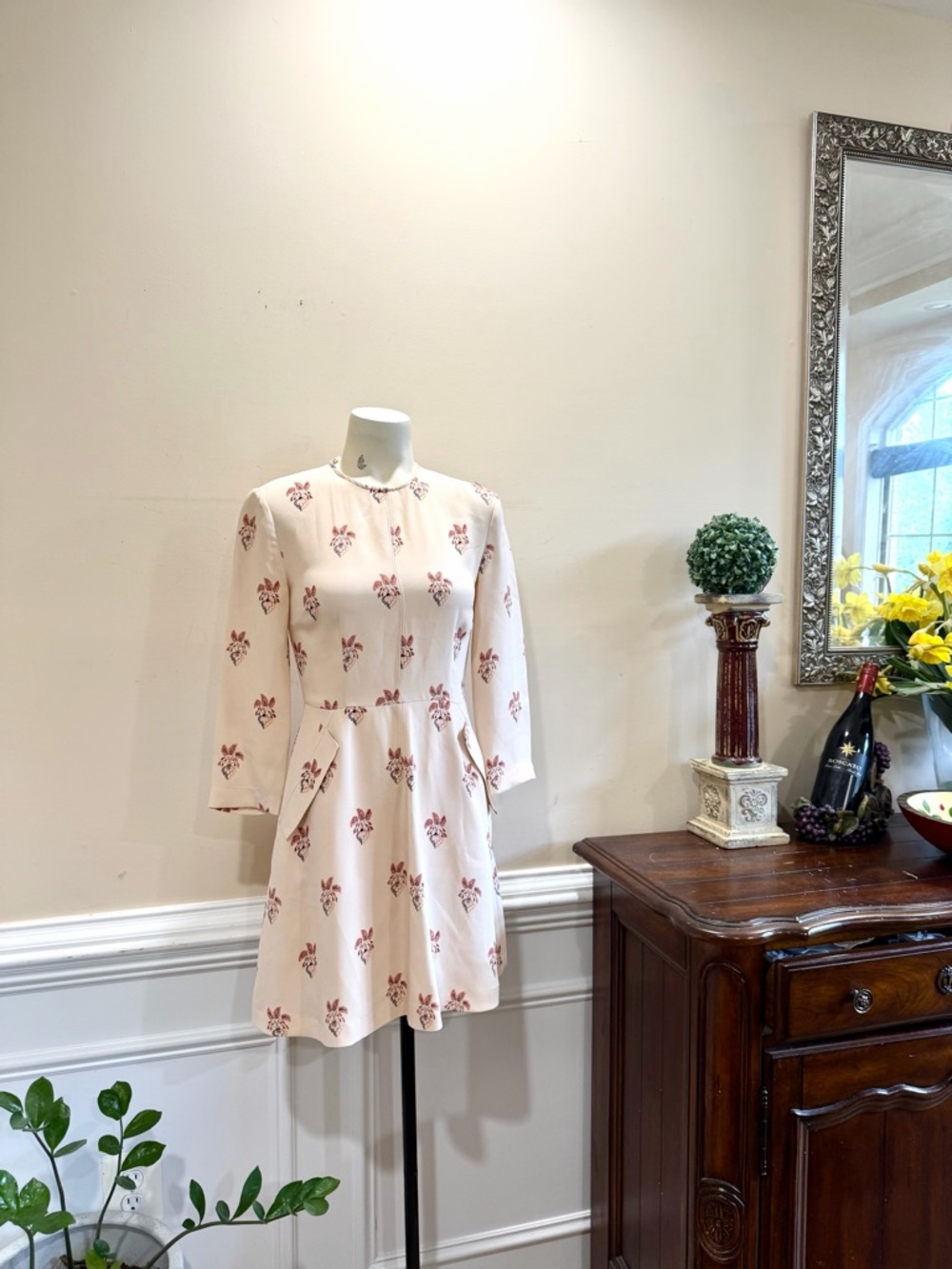 ALC Women's Cream  A-Line Mini Dress